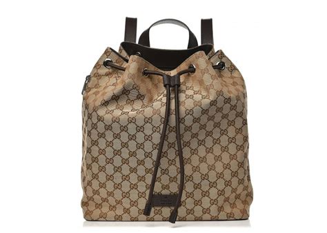 gucci drawstring backpack monogram gg beige brown|gucci backpack nordstrom.